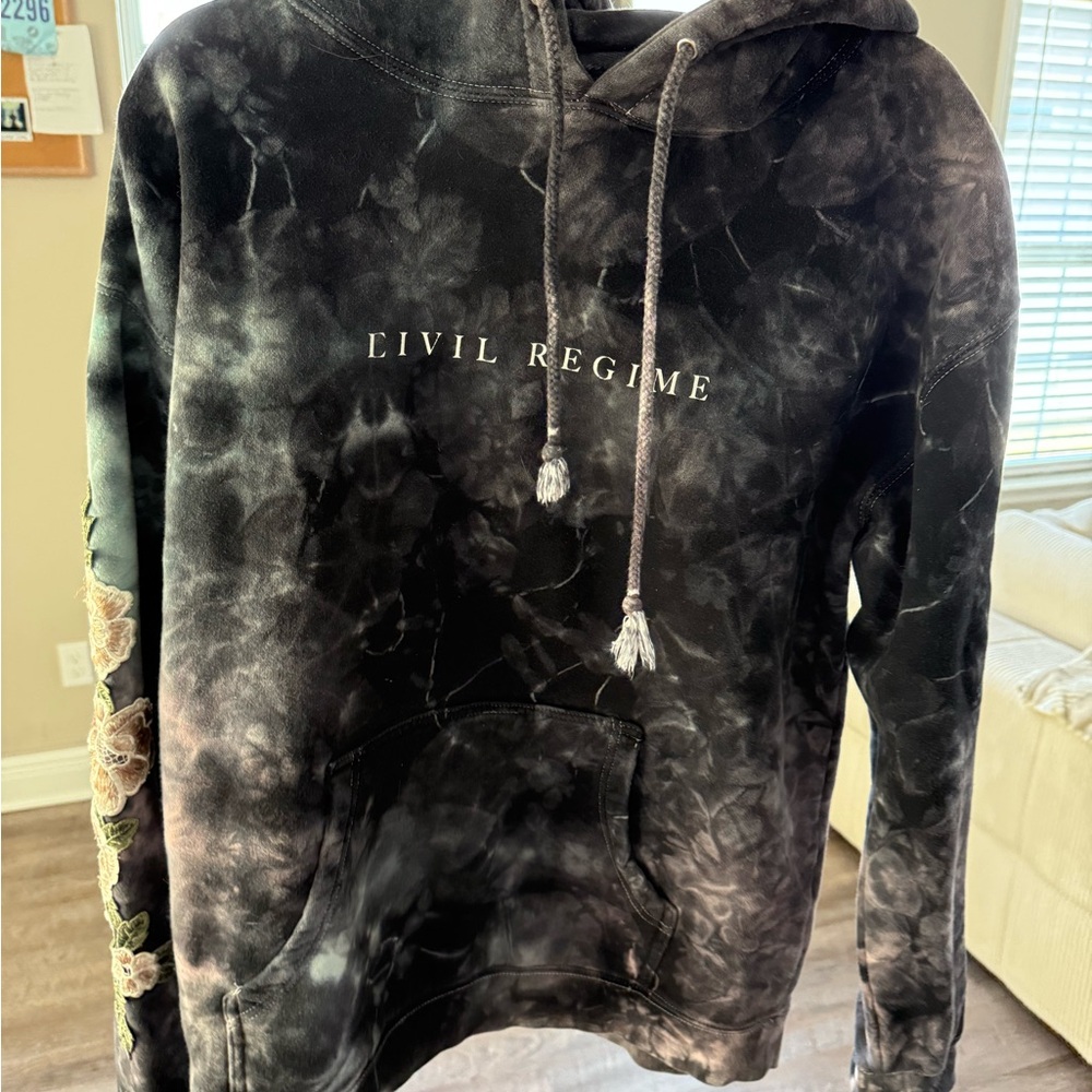Civil Regime Black Tie-Dye Hoodie